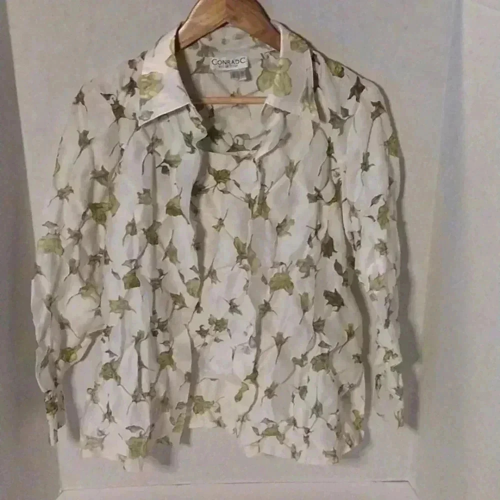 Conrad C Collection Women Floral 2pc Top Set